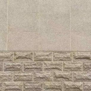 北京 黄金麻自然面蘑菇石配荔枝面干挂