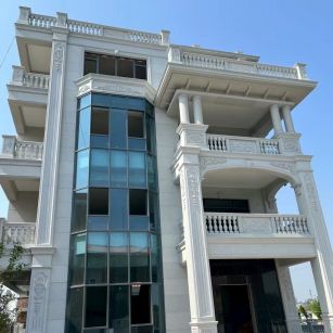 北京 白麻花岗岩别墅外墙干挂效果展示