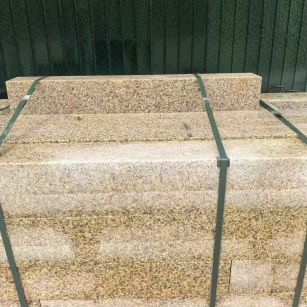 北京 黄金麻花岗岩石材机切面栏杆料半成品