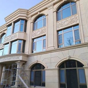 北京 黄金麻花岗岩别墅外墙干挂