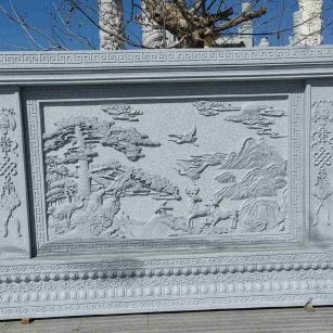 北京 芝麻白大型照壁，屏风，影壁