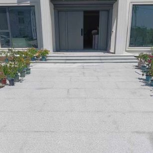 北京 芝麻白花岗岩地铺石地面铺装