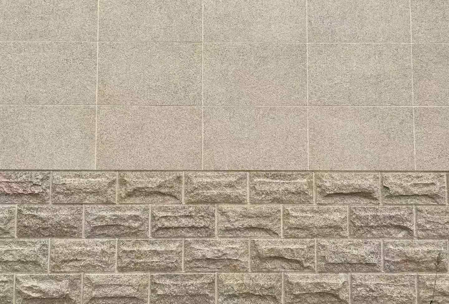 北京 黄金麻自然面蘑菇石配荔枝面干挂