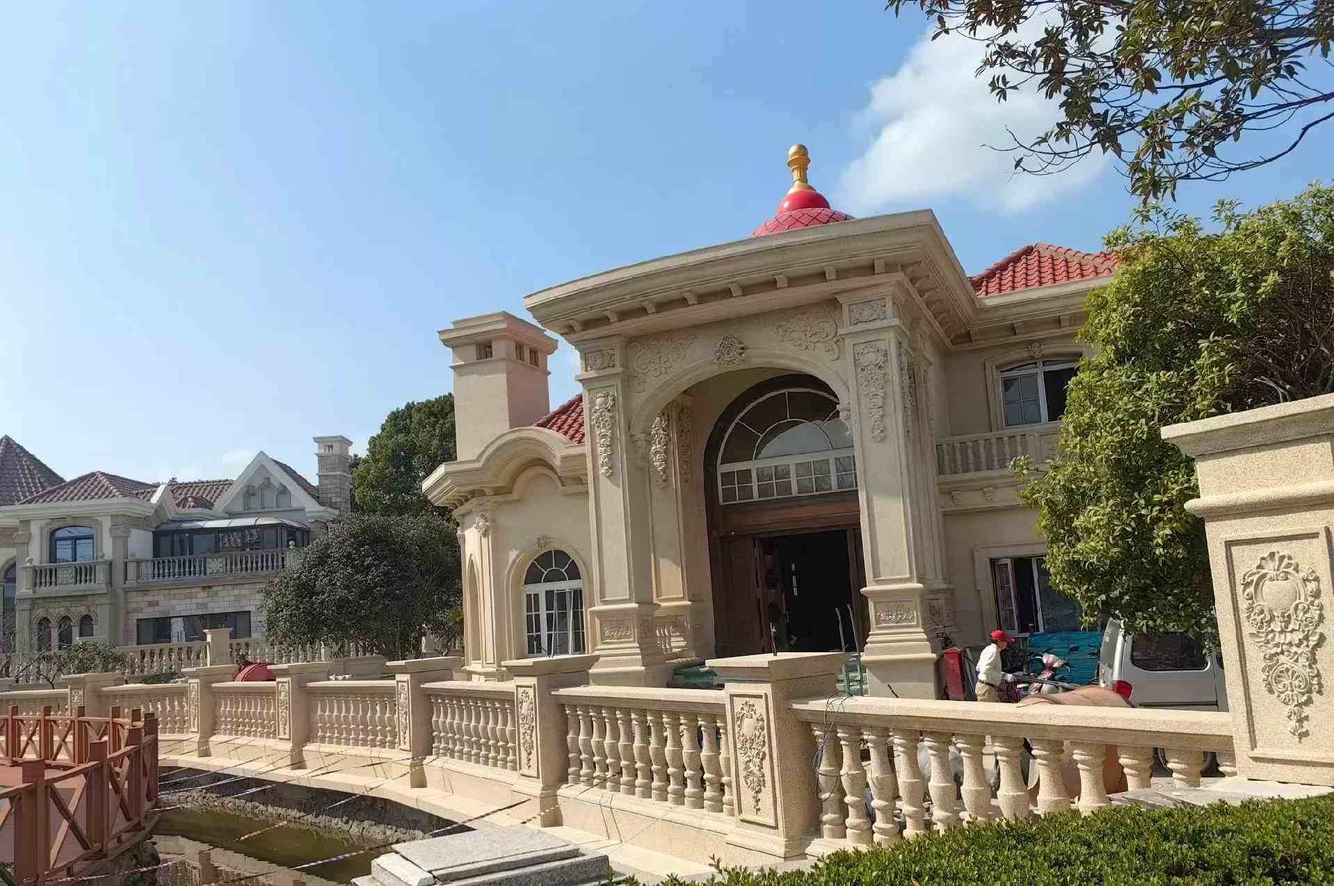 北京 黄金麻花岗岩欧式别墅