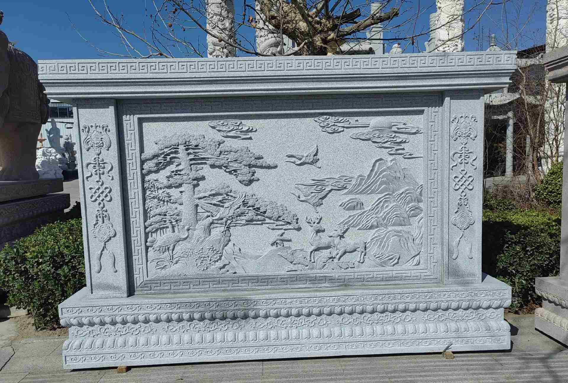 北京 芝麻白大型照壁，屏风，影壁