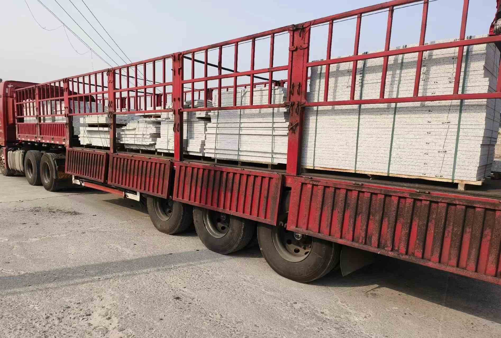 北京 白麻荔枝面外墙干挂，工厂装车日常