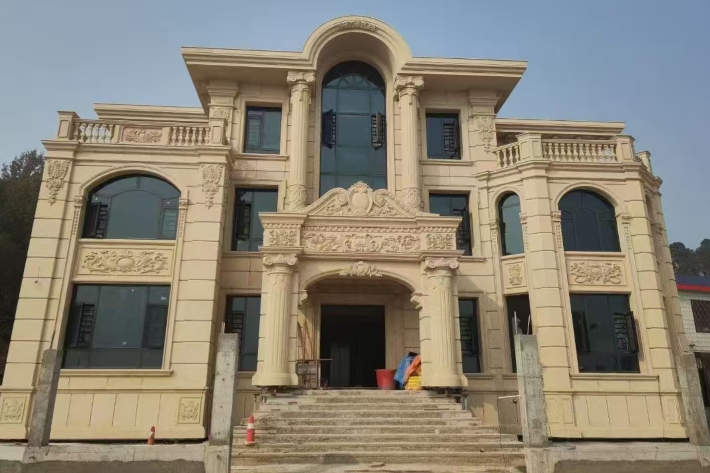 北京 黄金麻花岗岩别墅外墙干挂