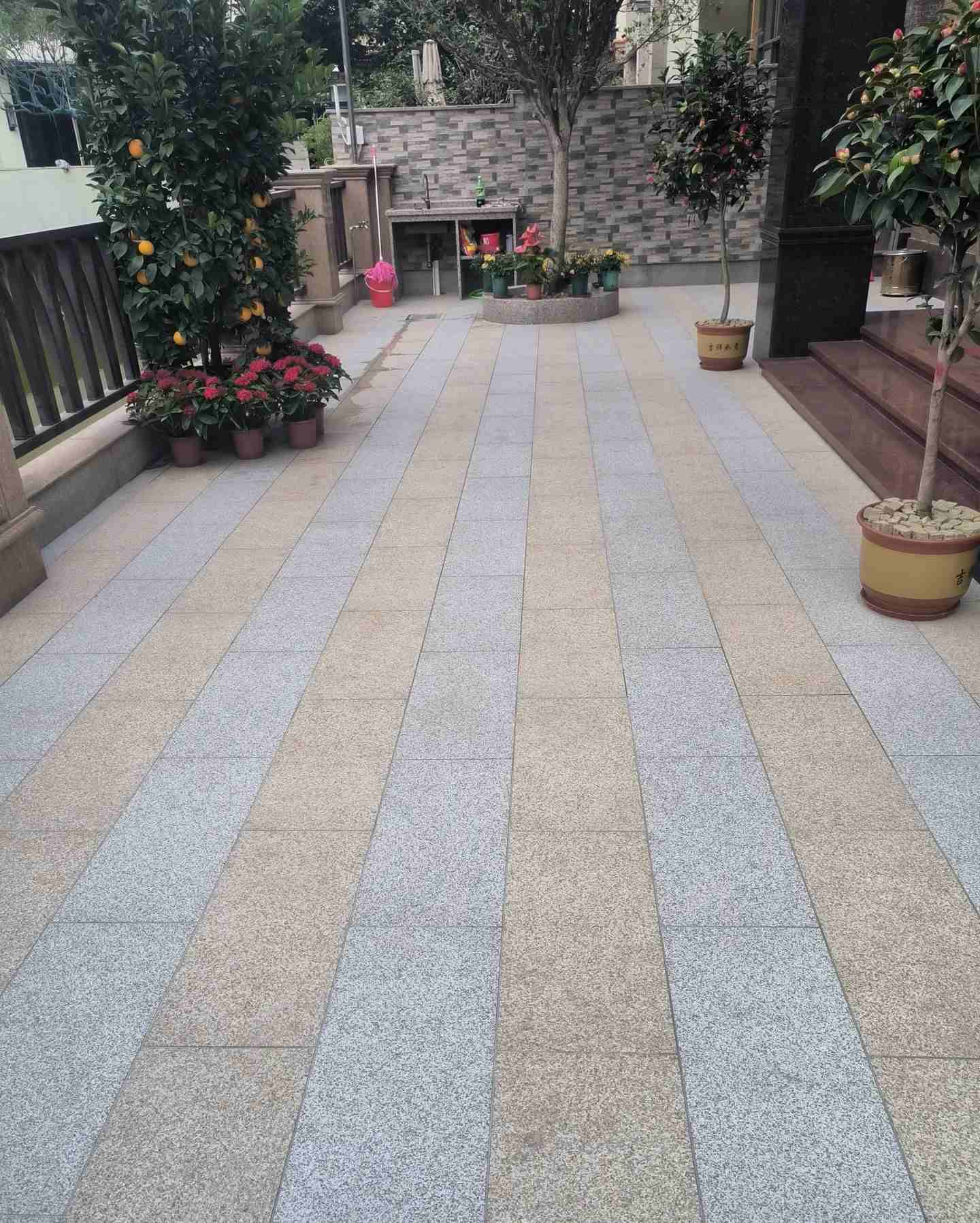 北京 黄金麻白麻荔枝面庭院铺装展示